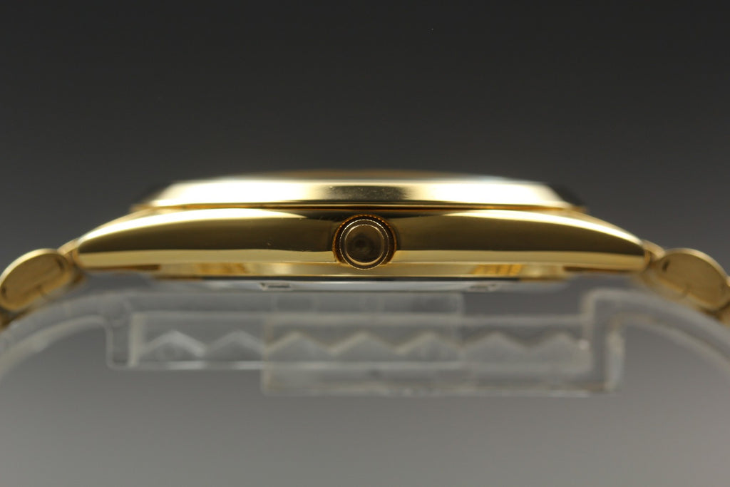 Full Set MINT CITIZEN CQ President 35mm 6100-S96401 Quartz Gold Men's Vintage