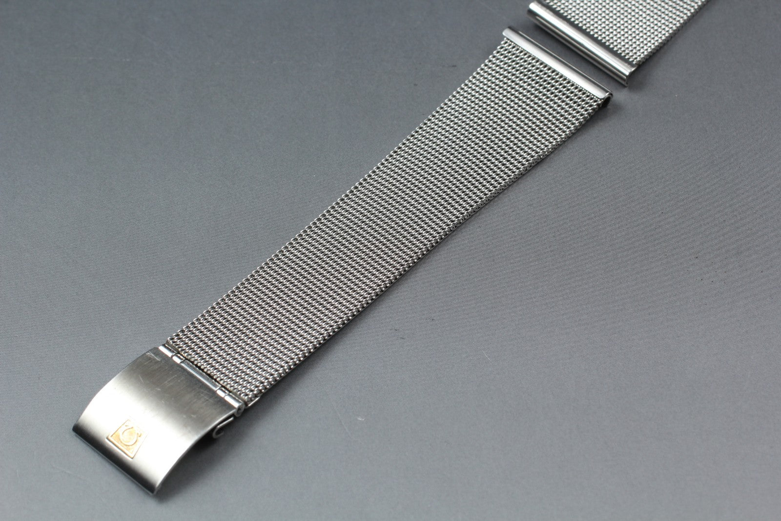 Near MINT Vintage OMEGA 2058 20mm Milanese Mesh Band Bracelet SS Silver Men's