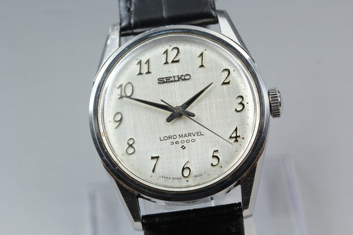 1978 Near MINT SEIKO Lord Marvel 36000 35mm 5740-8000 Manual Silver Men Vintage