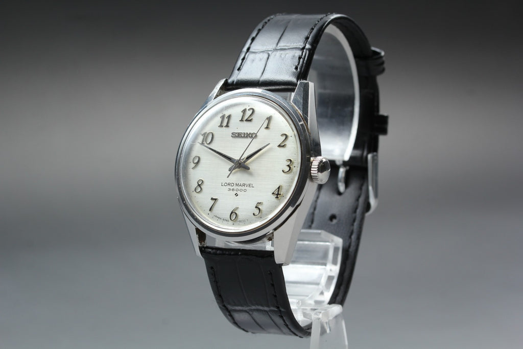 1978 Near MINT SEIKO Lord Marvel 36000 35mm 5740-8000 Manual Silver Men Vintage