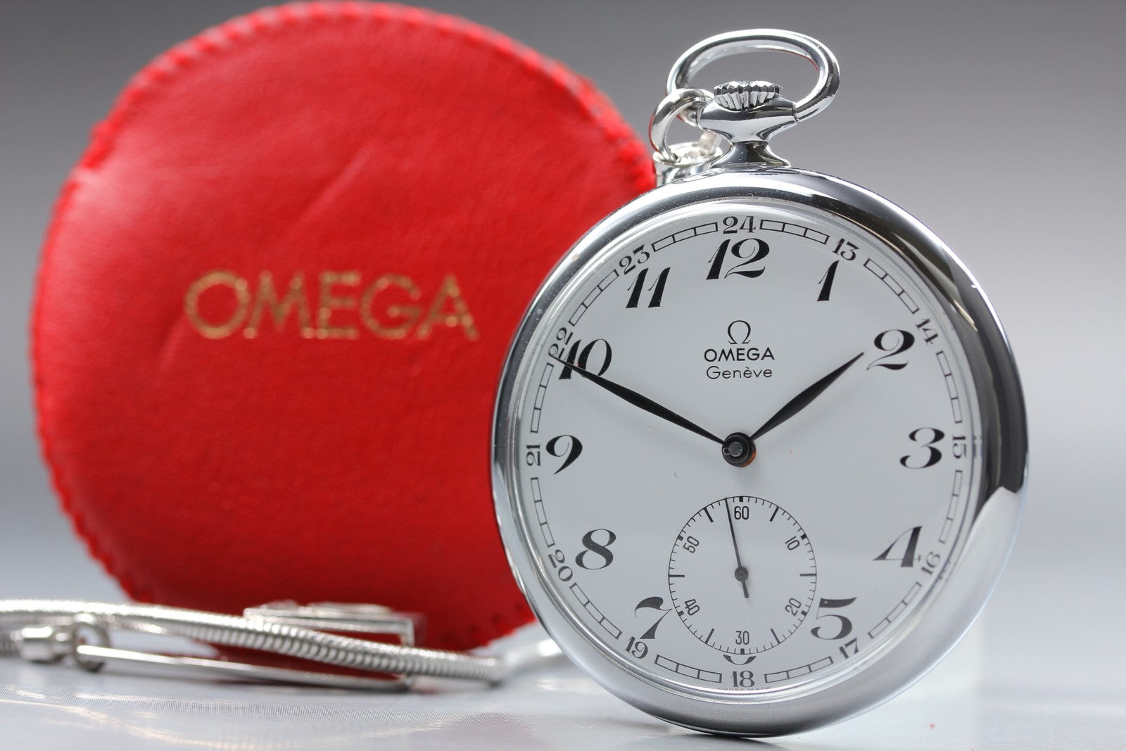 1973 Near MINT OMEGA Geneve Pocket Watch 48mm 121.1740 Manual Cal.960 Vintage