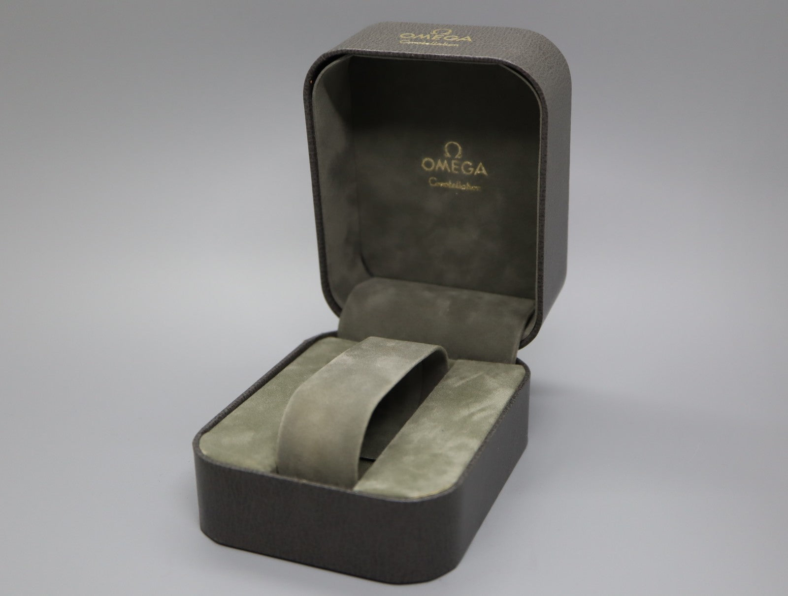 Near MINT OMEGA Vintage Gray Watch Box Genuine Case Constellation From JP #1098
