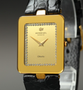 Exc+5 Raymond Weil Othello 120 25mm Gold Dial Diamond Quartz Tank Unisex From JP