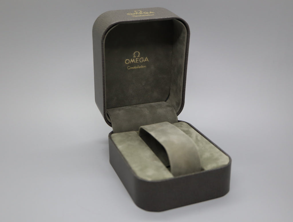 Near MINT OMEGA Vintage Gray Watch Box Genuine Case Constellation From JP #1098