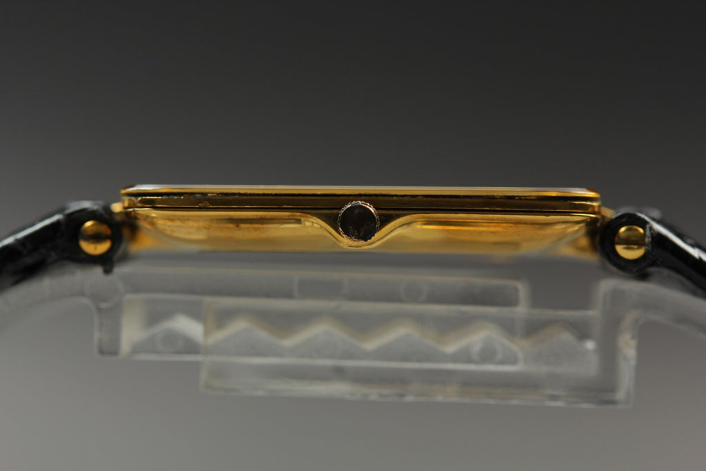 Exc+5 Raymond Weil Othello 120 25mm Gold Dial Diamond Quartz Tank Unisex From JP