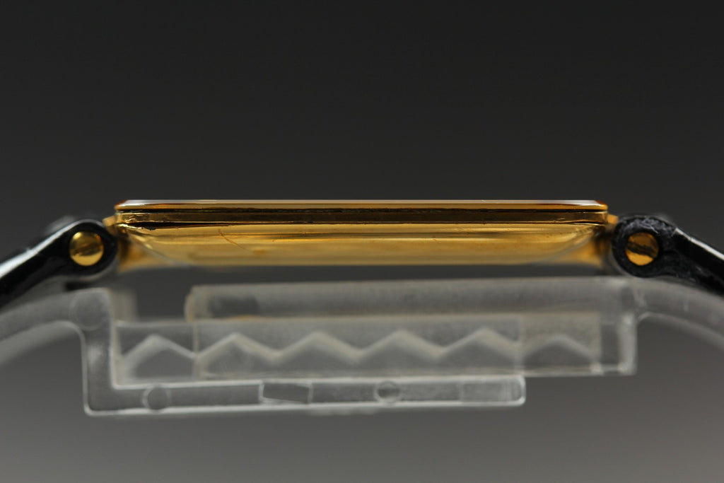 Exc+5 Raymond Weil Othello 120 25mm Gold Dial Diamond Quartz Tank Unisex From JP