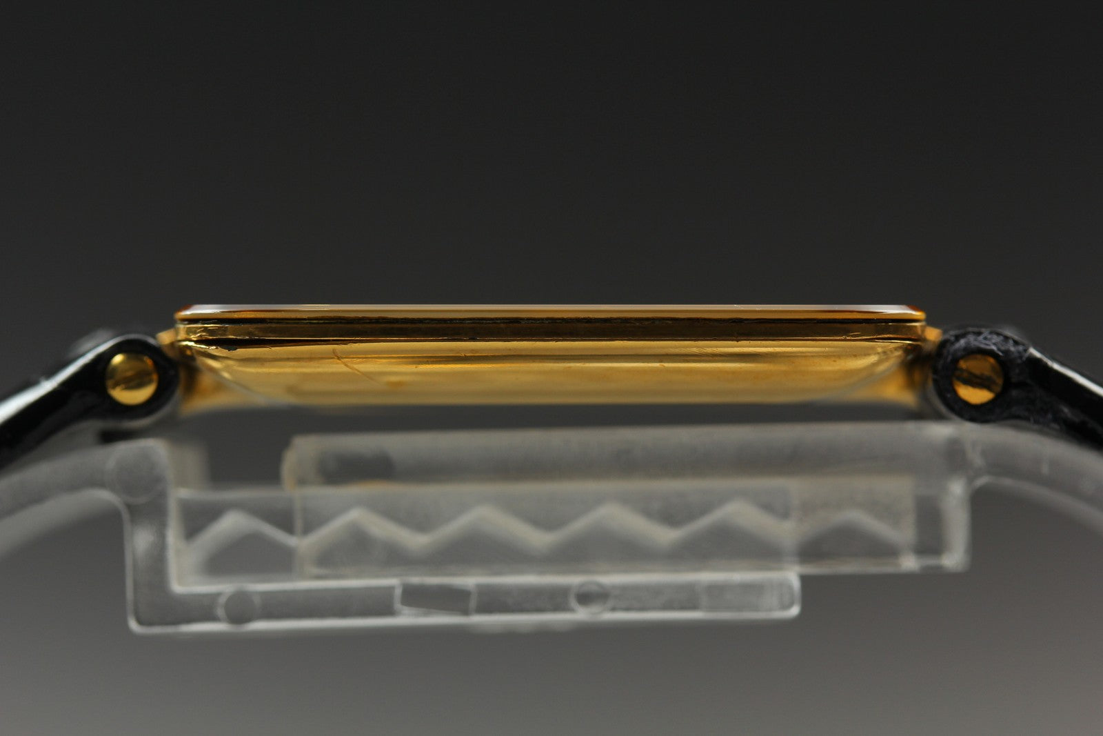 Exc+5 Raymond Weil Othello 120 25mm Gold Dial Diamond Quartz Tank Unisex From JP