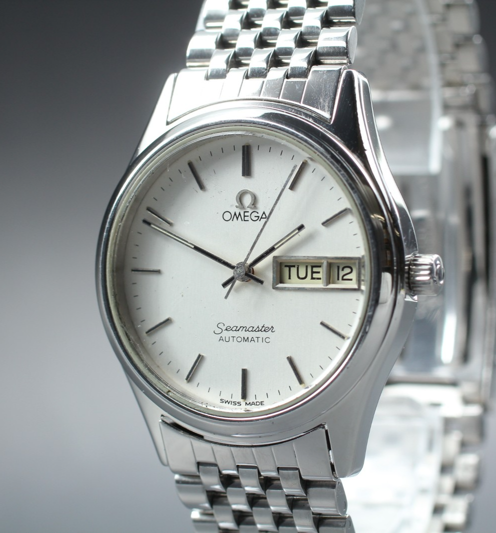 1984 Exc+5 OMEGA Seamaster 166.0279 34mm Automatic Cal.1020 Silver Men's Vintage