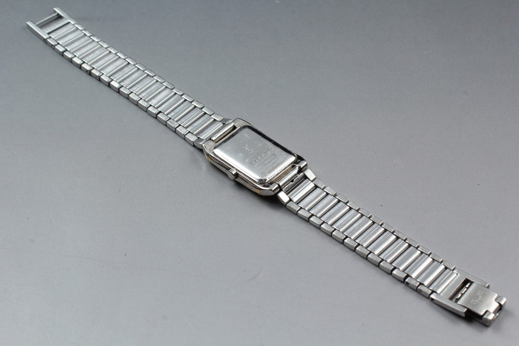 Near MINT Yves Saint Laurent 5421-H04732 18mm Quartz Black Tank Women's Vintage