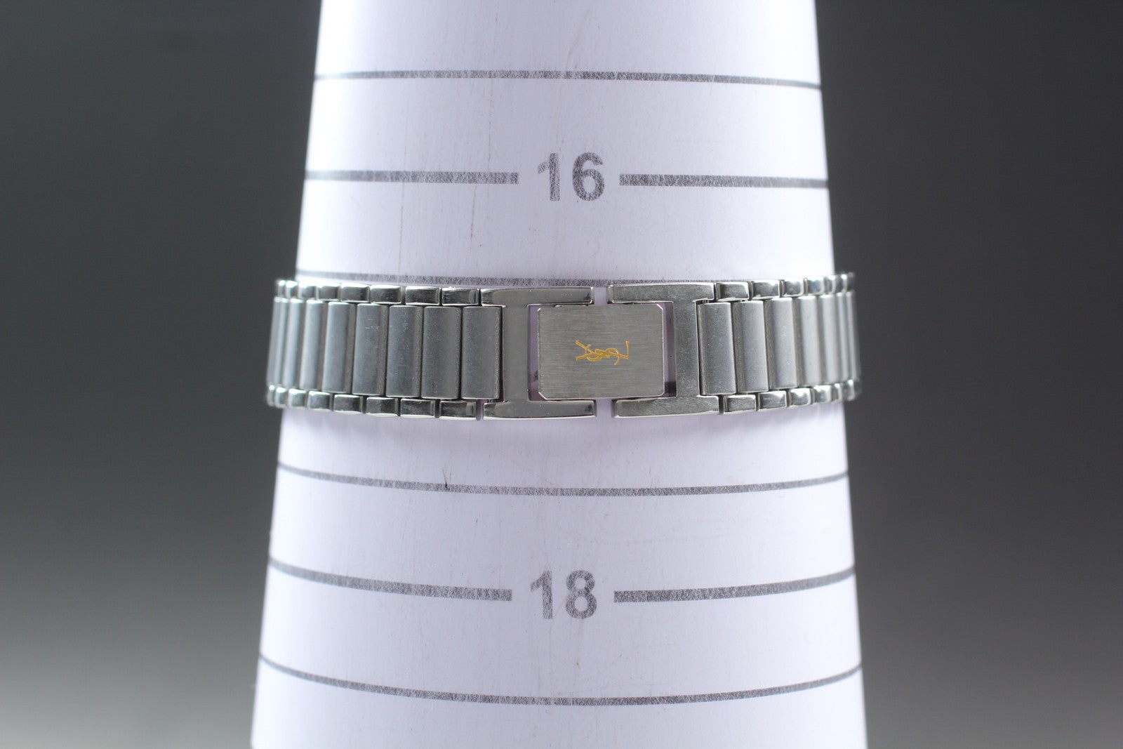 Near MINT Yves Saint Laurent 5421-H04732 18mm Quartz Black Tank Women's Vintage