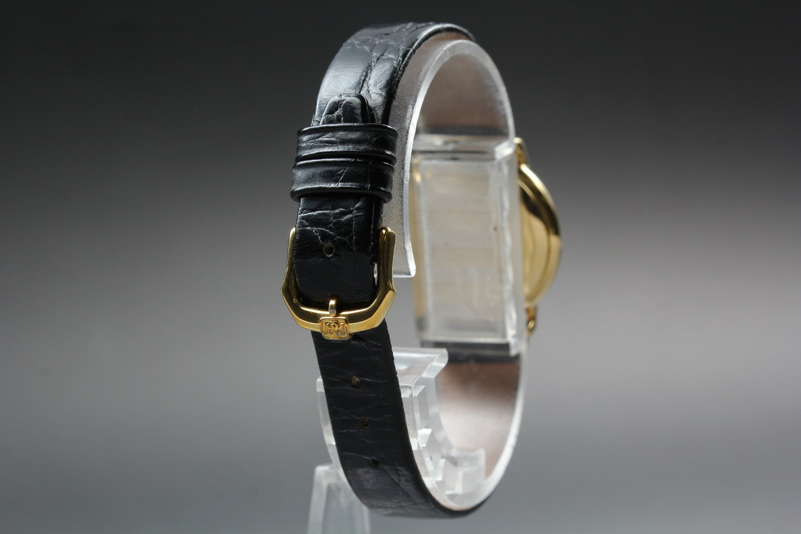 Near MINT Raymond Weil 23mm 9809 Quartz Black Dial Small Second Women's Vintage