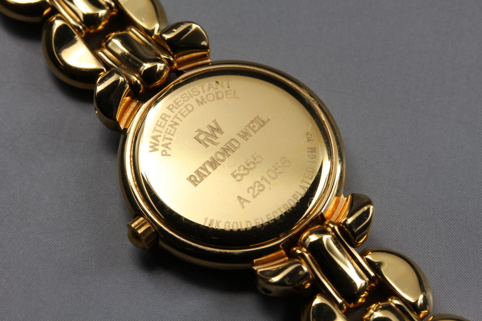 Near MINT Raymond Weil Geneve 24mm 5355 Quartz Gold Dial Women's Vintage JAPAN