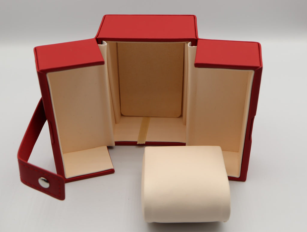 Near MINT OMEGA Vintage Red Watch Box Genuine Case Only From JAPAN #1367