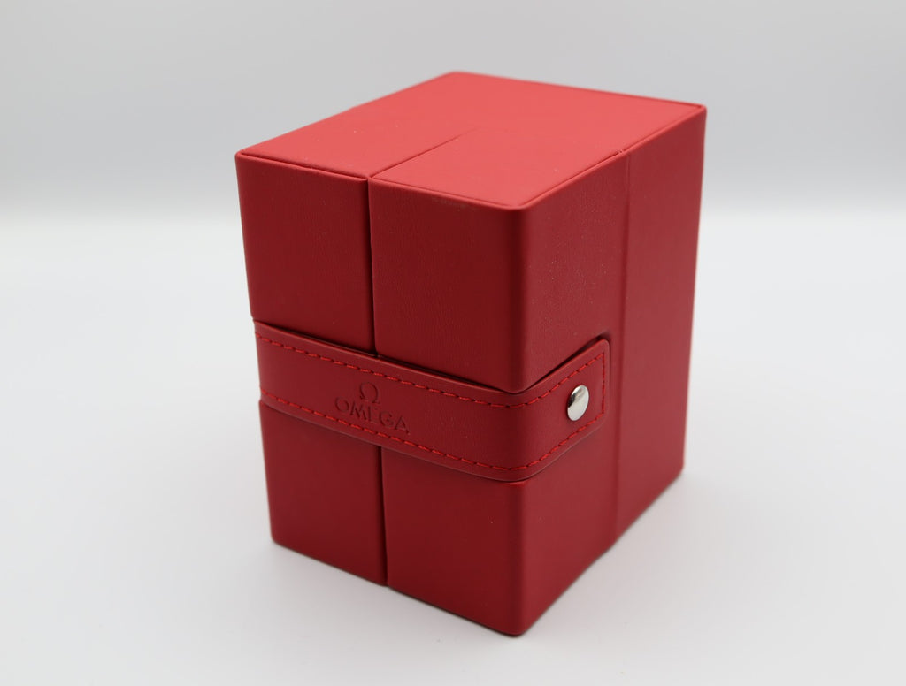 Near MINT OMEGA Vintage Red Watch Box Genuine Case Only From JAPAN #1367