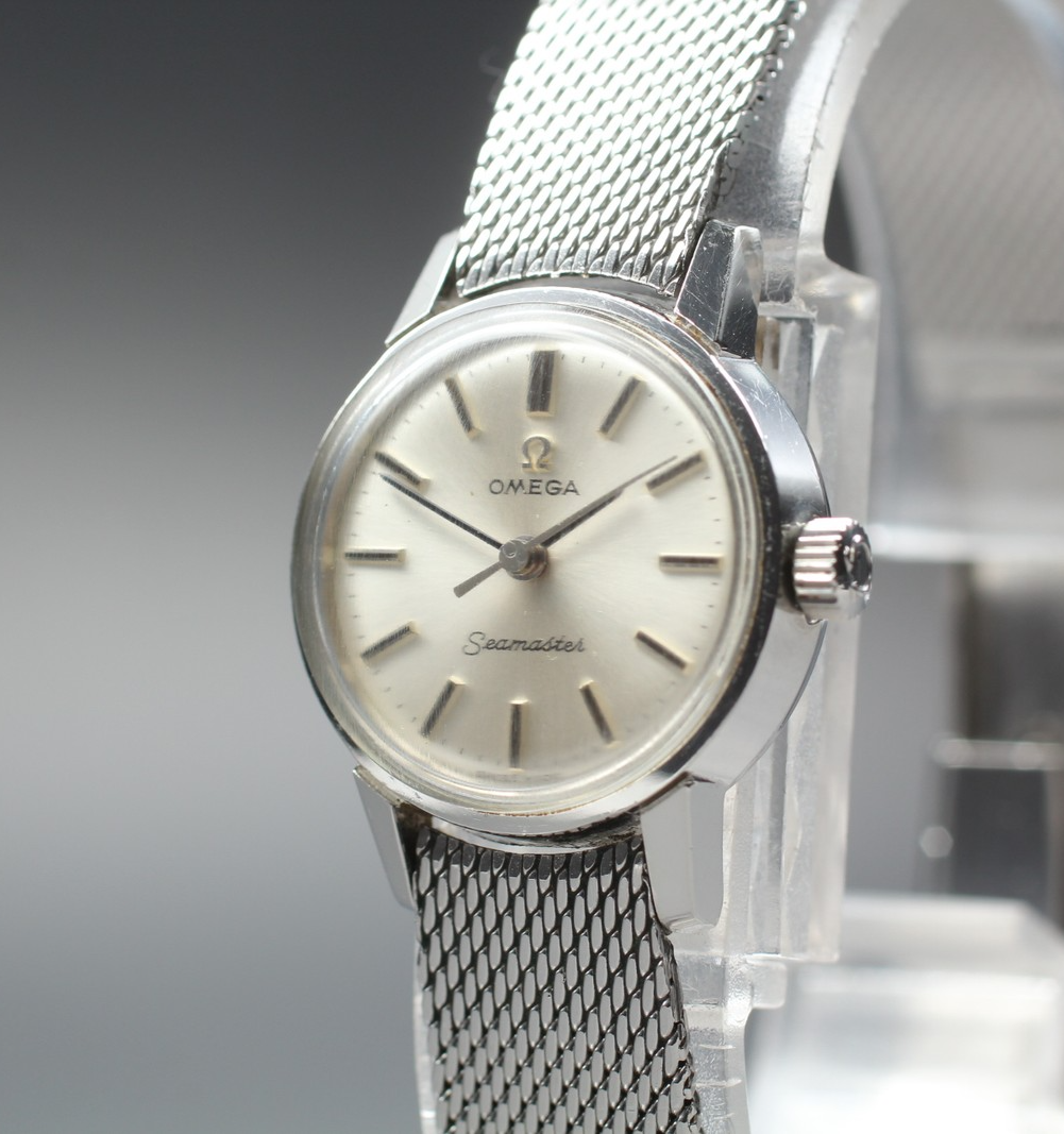 1966 Near MINT OMEGA Seamaster 21mm 535.006 Manual Cal.630 Silver Women Vintage
