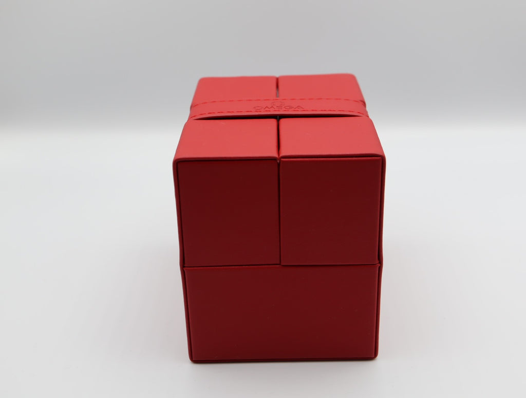 Near MINT OMEGA Vintage Red Watch Box Genuine Case Only From JAPAN #1367