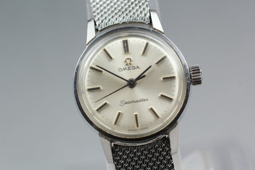1966 Near MINT OMEGA Seamaster 21mm 535.006 Manual Cal.630 Silver Women Vintage