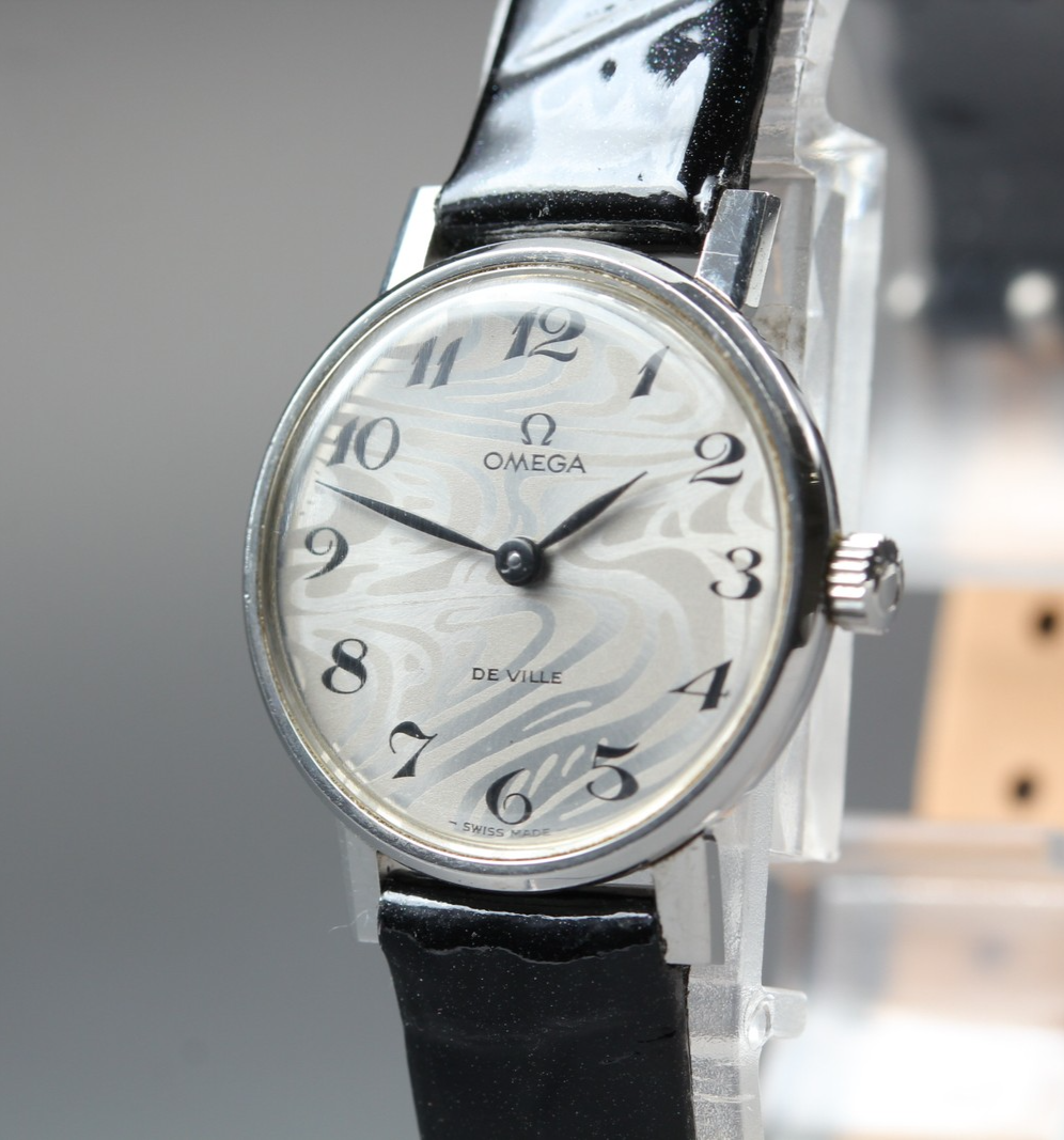 1971 Near MINT OMEGA De Ville 23mm 511.386 Manual Marble Dial Women's Vintage