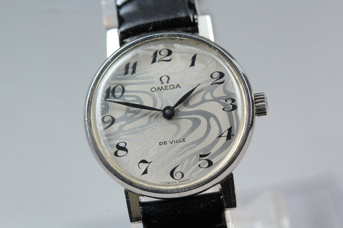 1971 Near MINT OMEGA De Ville 23mm 511.386 Manual Marble Dial Women's Vintage