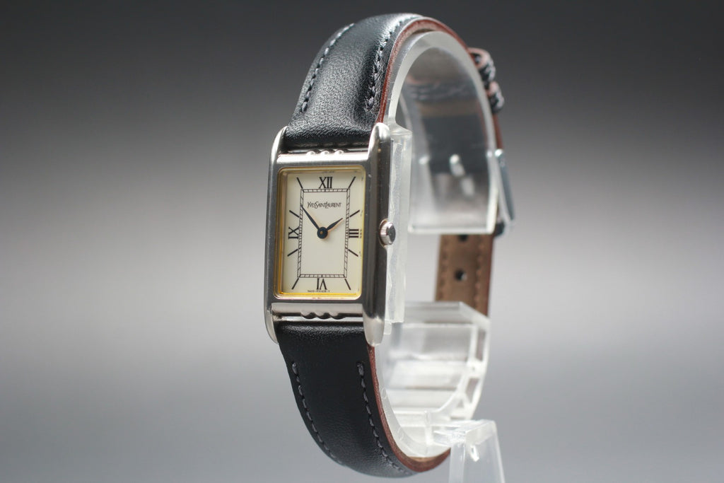 Near MINT Yves Saint Laurent 21mm 5420-F46657 Quartz Roman Tank Women's Vintage