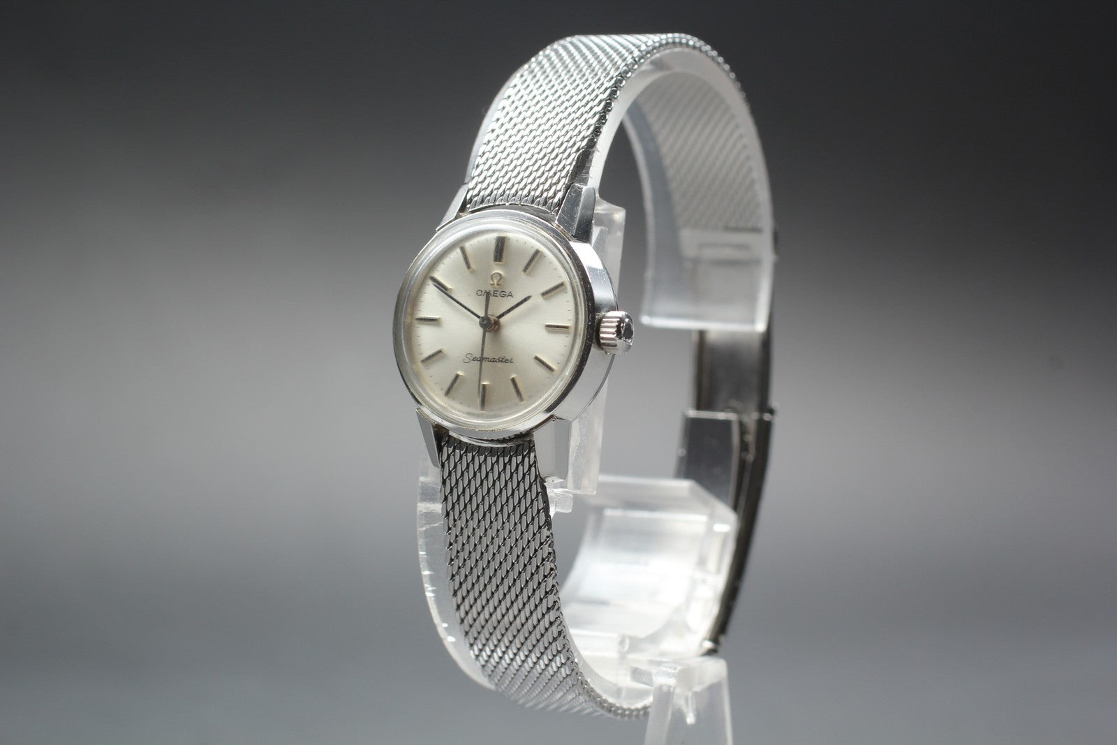 1966 Near MINT OMEGA Seamaster 21mm 535.006 Manual Cal.630 Silver Women Vintage