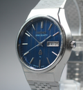 Vintage 1976 [Exc+5] Seiko King Quartz 0853-8005 37mm Blue Dial Men's From JAPAN