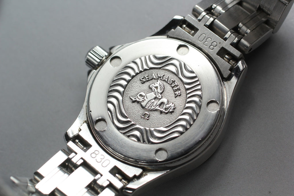 1998 Full Set Near MINT OMEGA Seamaster 120 28mm 596.1502 Quartz Women's Vintage