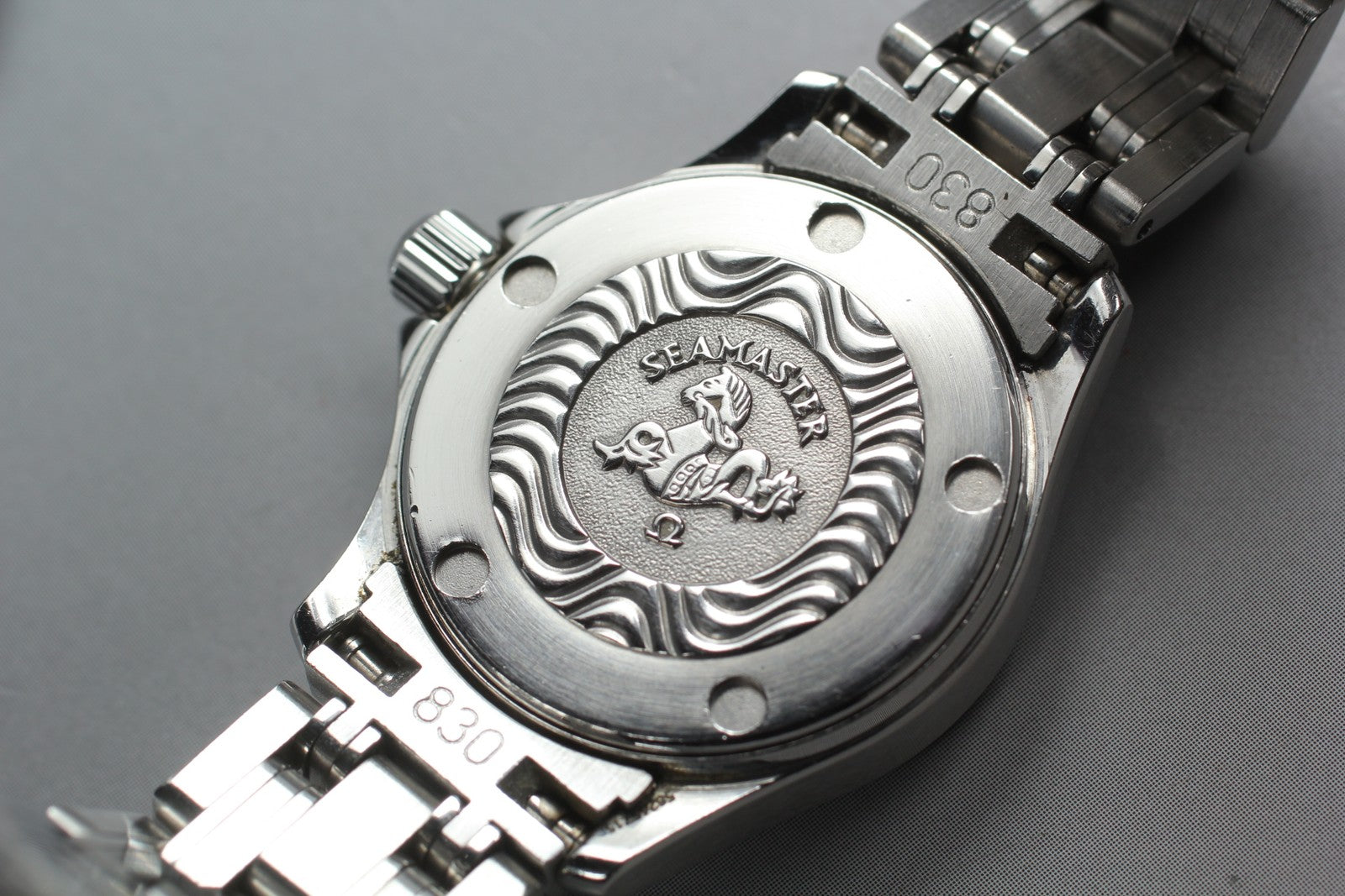 1998 Full Set Near MINT OMEGA Seamaster 120 28mm 596.1502 Quartz Women's Vintage