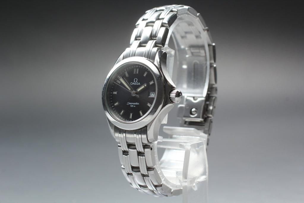 1998 Full Set Near MINT OMEGA Seamaster 120 28mm 596.1502 Quartz Women's Vintage