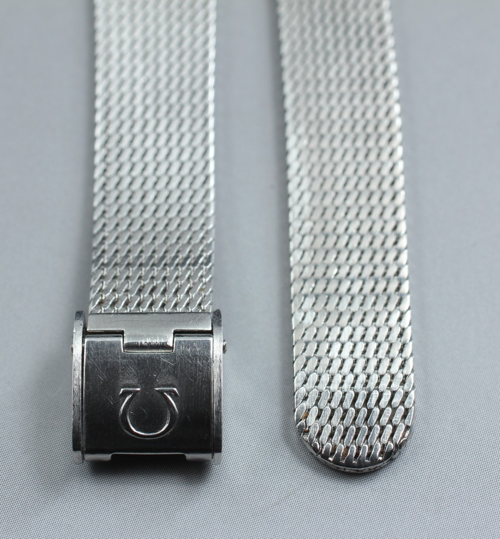 Near MINT OMEGA 6011 13mm Milanese Mesh Band Bracelet Women's Vintage From JAPAN