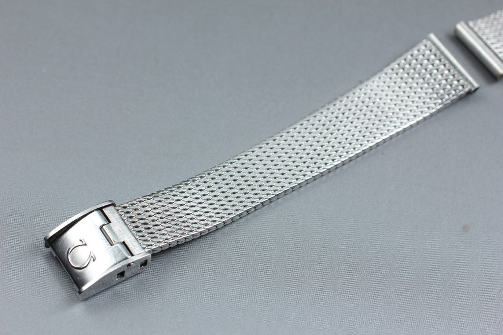 Near MINT OMEGA 6011 13mm Milanese Mesh Band Bracelet Women's Vintage From JAPAN