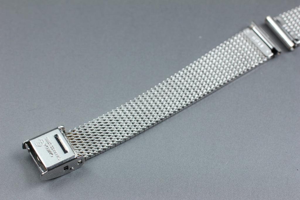 Near MINT OMEGA 6011 13mm Milanese Mesh Band Bracelet Women's Vintage From JAPAN