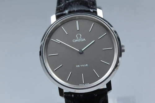 1972 Near MINT OMEGA De Ville 33mm 111.0107 Manual Cal.625 Gray Dial Men Vintage