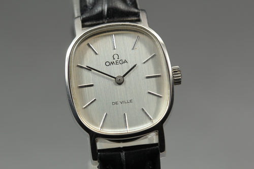 1977 Near MINT OMEGA De Ville 21mm 511.0509 Manual Silver Dial Women's Vintage