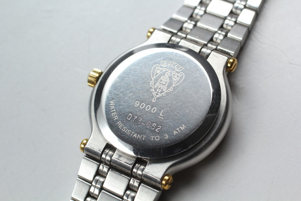 Near MINT / Box Gucci 9000L 25mm Quartz Gold Dial Women's Vintage From JAPAN