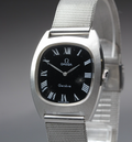 Vintage 1973 Near MINT Omega Geneve 111.0123 32mm Manual Cal.625 Black Roman Men