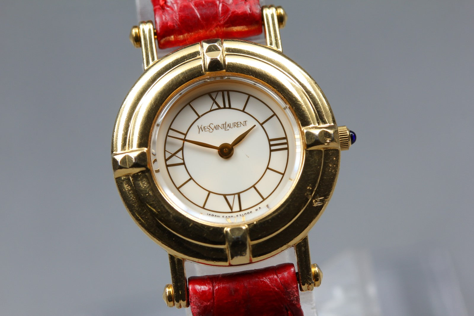 Yves Saint Laurent 5420-F46649 23mm White Roman Quartz Women's Vintage Exc+5