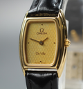 1984 Near MINT OMEGA De Ville 19mm 591.0299 Quartz Cal.1450 Gold Women's Vintage