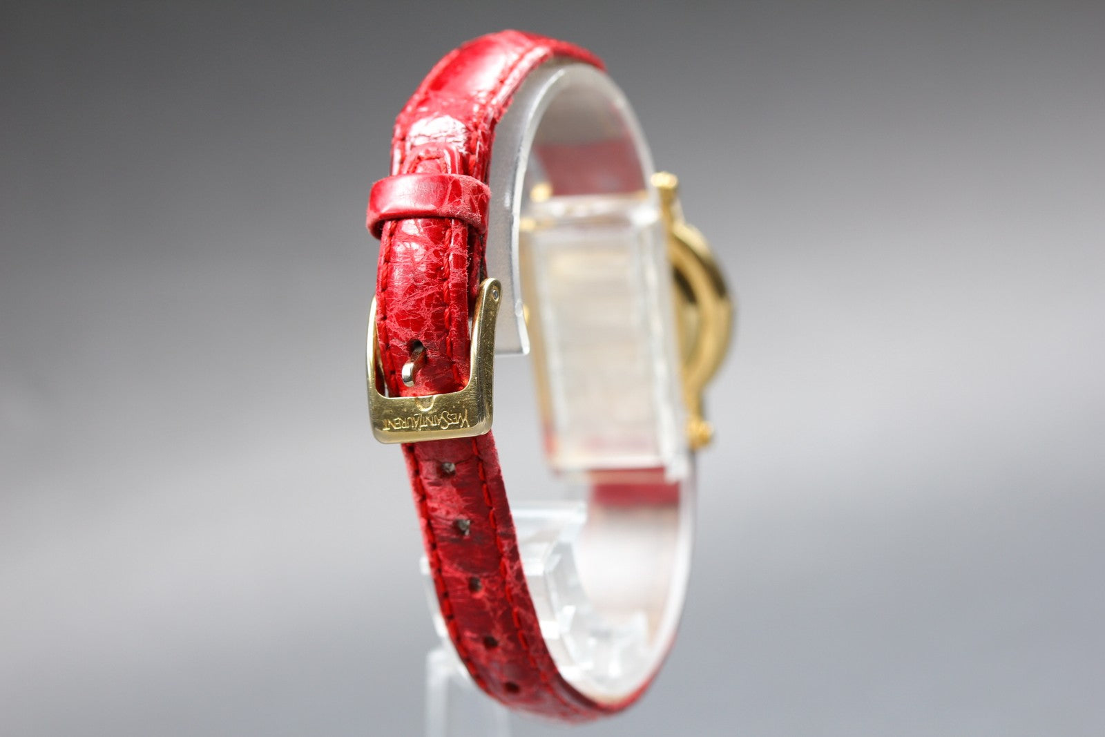 Yves Saint Laurent 5420-F46649 23mm White Roman Quartz Women's Vintage Exc+5