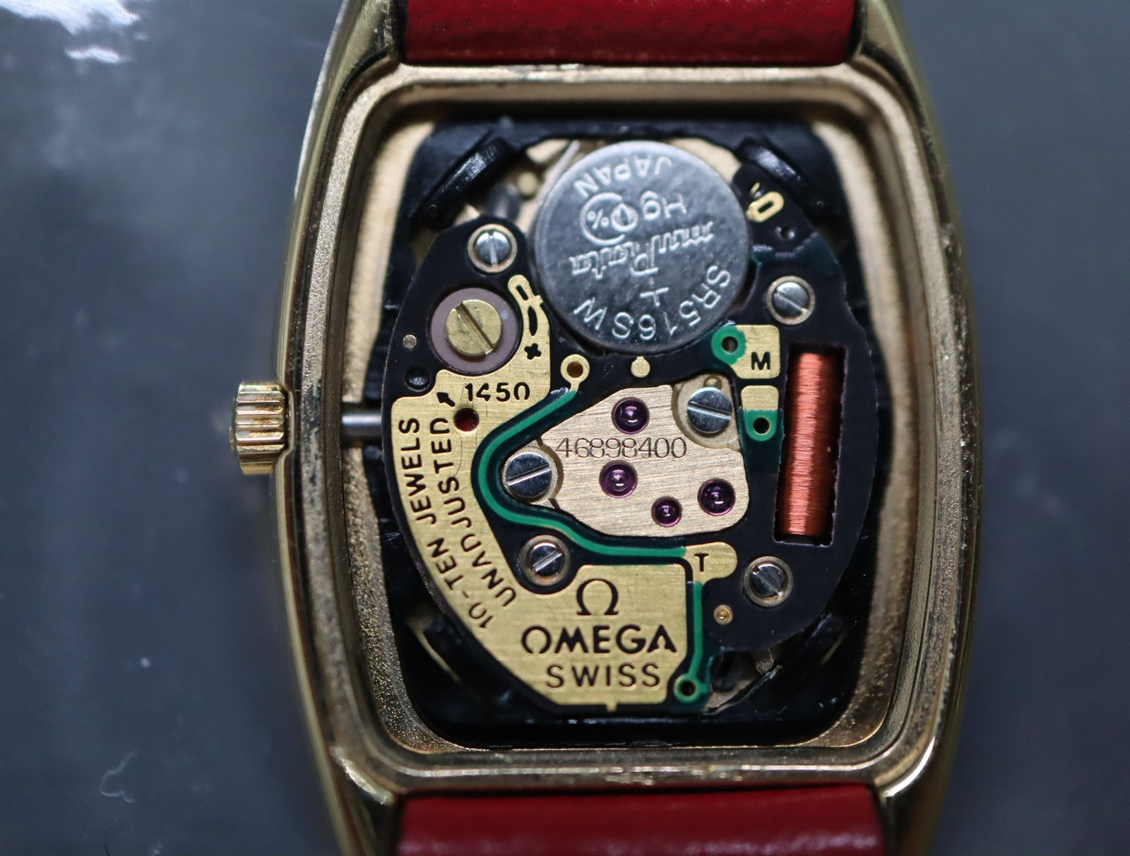 1984 Near MINT OMEGA De Ville 19mm 591.0299 Quartz Cal.1450 Gold Women's Vintage