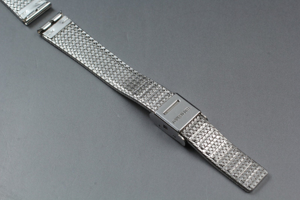 Near MINT OMEGA Milanese/Mesh Band 12mm Stainless Bracelet Women's Vintage