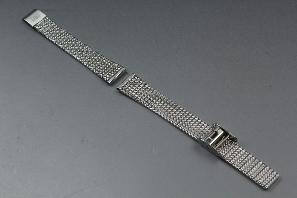 Near MINT OMEGA Milanese/Mesh Band 12mm Stainless Bracelet Women's Vintage