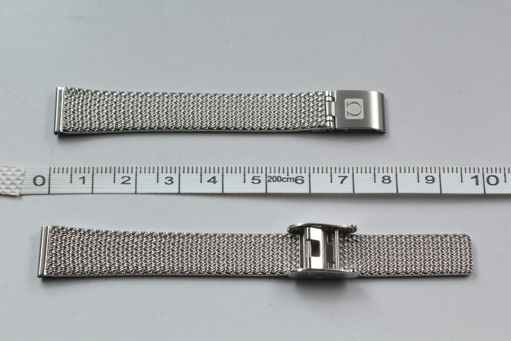 Near MINT OMEGA Milanese/Mesh Band 12mm Stainless Bracelet Women's Vintage