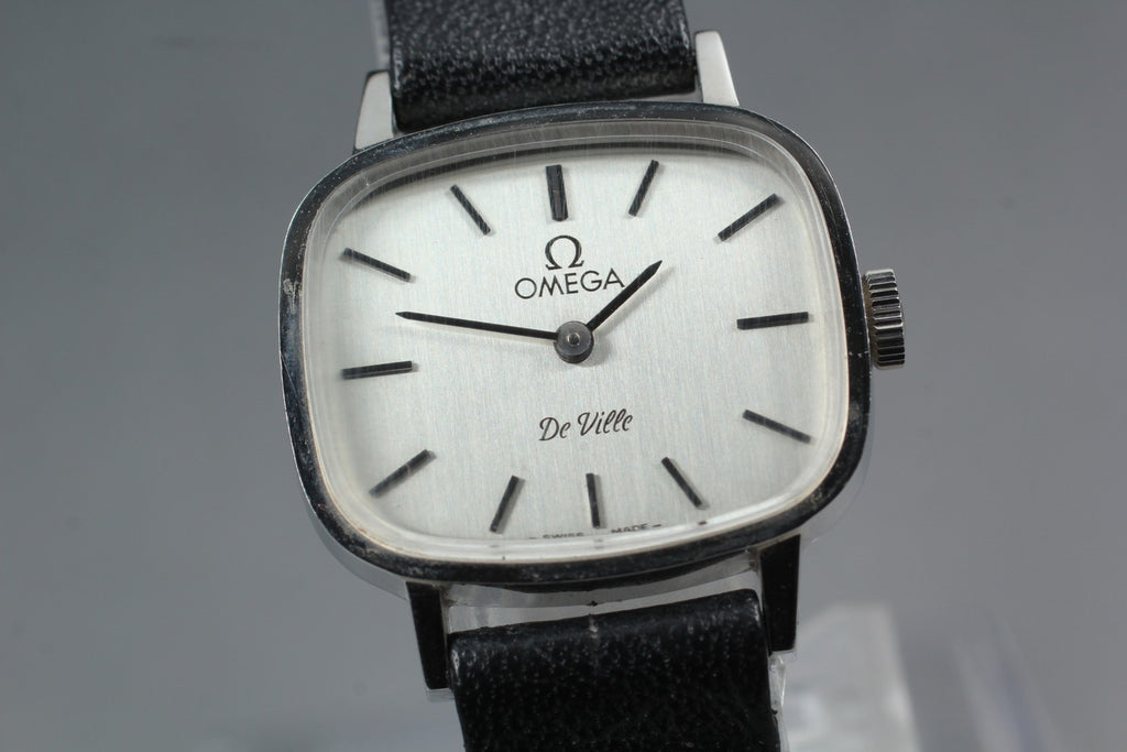 1979 Near MINT/Box OMEGA De Ville 24mm 511.0413 Manual Wind Silver Women Vintage