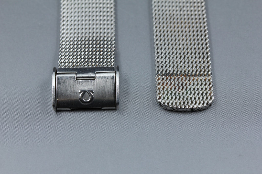 Near MINT OMEGA Milanese/Mesh Band 2038 18mm Bracelet Silver Men's Vintage