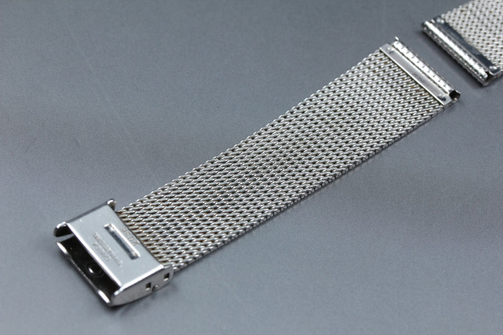 Near MINT OMEGA Milanese/Mesh Band 2038 18mm Bracelet Silver Men's Vintage