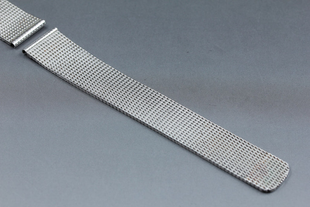 Near MINT OMEGA Milanese/Mesh Band 2038 18mm Bracelet Silver Men's Vintage