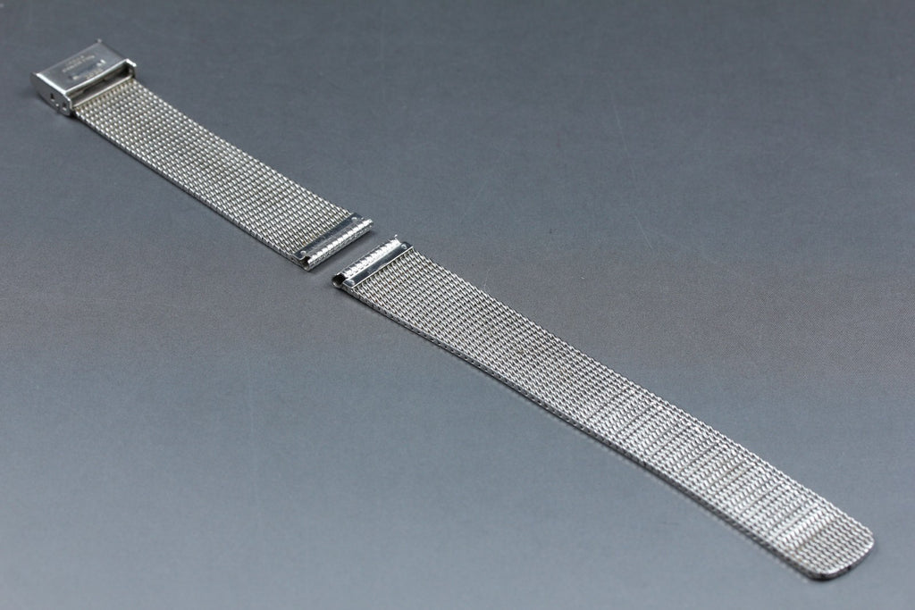 Near MINT OMEGA Milanese/Mesh Band 2038 18mm Bracelet Silver Men's Vintage
