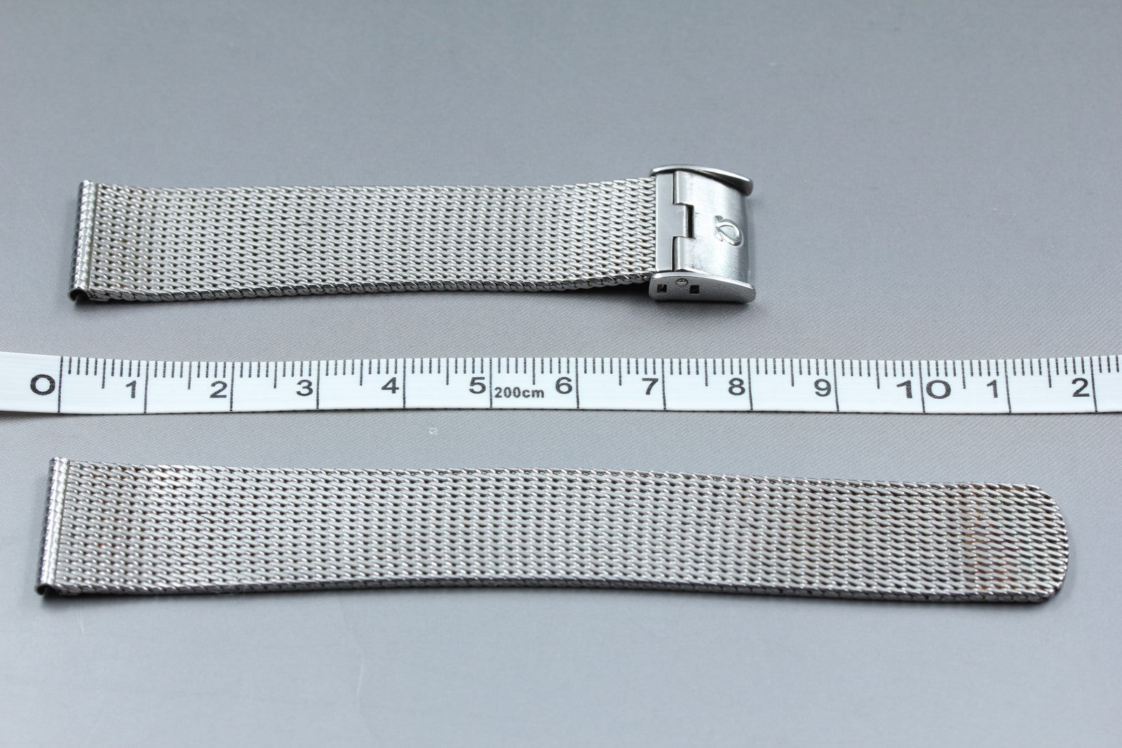 Near MINT OMEGA Milanese/Mesh Band 2038 18mm Bracelet Silver Men's Vintage