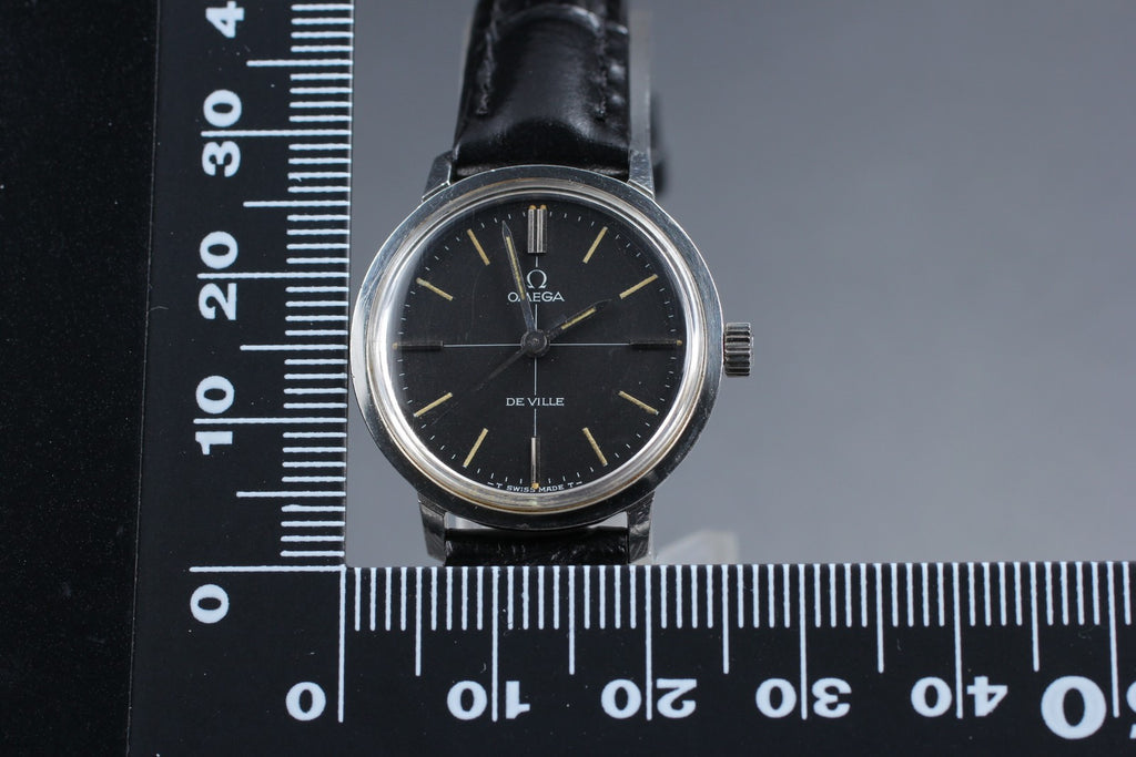 Near MINT OMEGA Seamaster De Ville TOOL.102 25mm Manual Black Women's Vintage